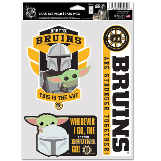 Boston Bruins / Star Wars Mandalorian Multi Use 3 fan pack