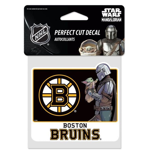Boston Bruins / Star Wars Mandalorian Perfect Cut Color Decal 4" x 4"