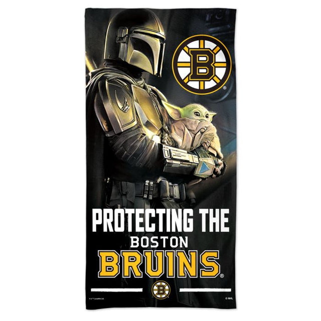 Boston Bruins / Star Wars Mandalorian Spectra Beach Towel 30" x 60"