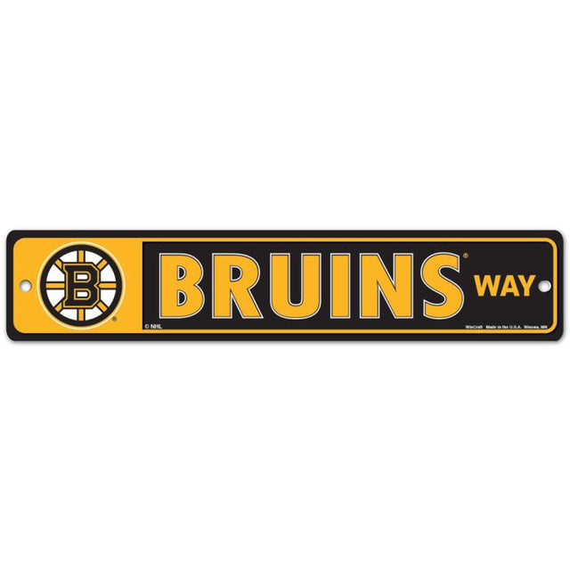 Letrero de calle/zona de los Boston Bruins de 3,75" x 19"