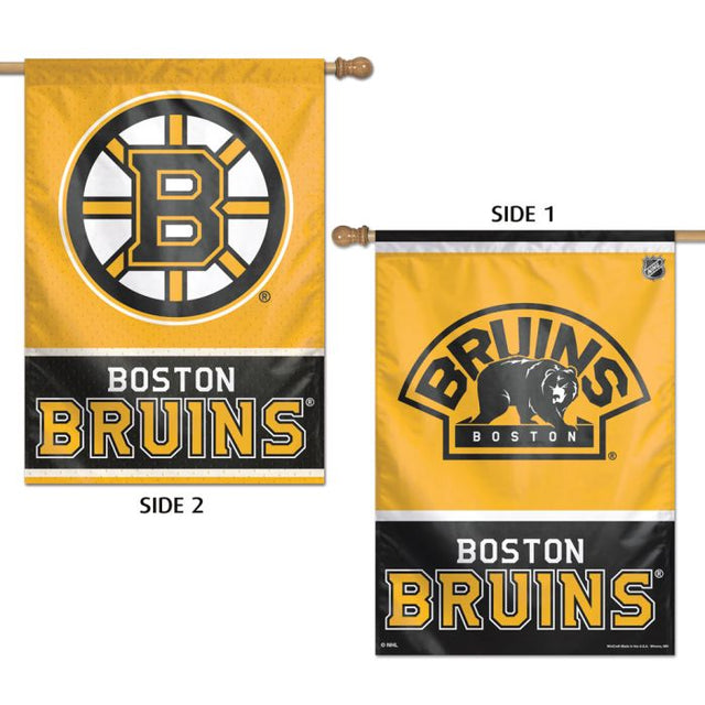 Bandera vertical de los Boston Bruins de 2 lados, 28" x 40"