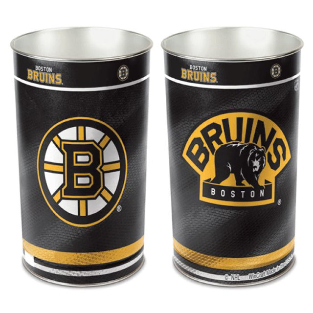 Boston Bruins Wastebasket - tapered 15"H