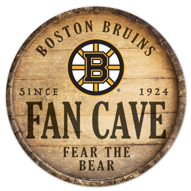 Boston Bruins Wood Sign 14" Rnd