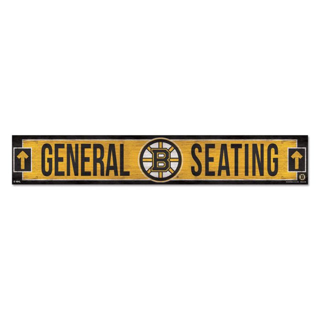 Letrero de madera de los Boston Bruins, 6" x 36", 3/8" de grosor