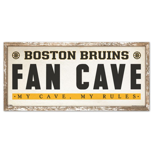 Boston Bruins Wood Sign 8" x 17"