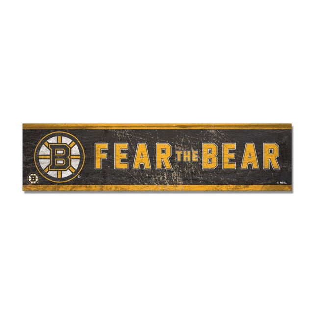 Imán de madera de los Boston Bruins, 1,5" x 6"