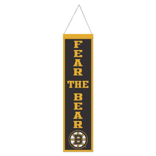 Boston Bruins Wool Banner 8" x 32"