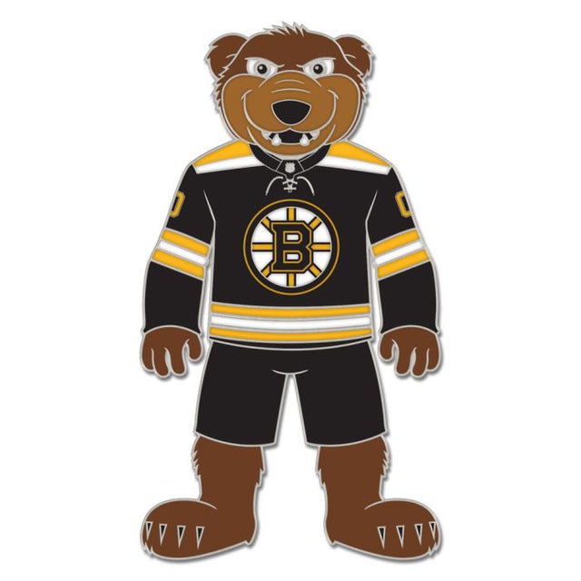 Tarjeta de joyería con pin esmaltado de colección de la mascota de los Boston Bruins