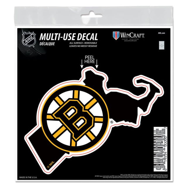 Boston Bruins state shape All Surface Decal 6" x 6"