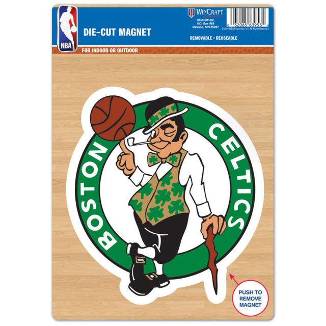 Imán troquelado con el logotipo de los Boston Celtics, 6,25" x 9"