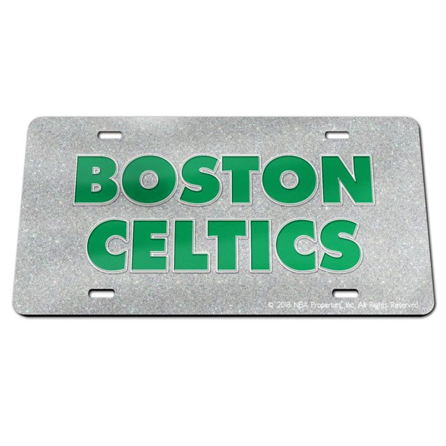 Matrícula acrílica especial con brillo de los Boston Celtics