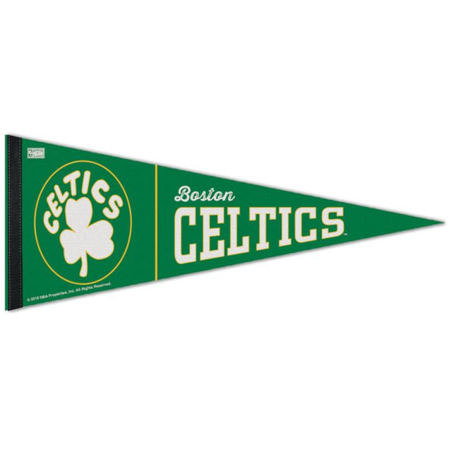 Banderín premium clásico de madera dura de Boston Celtics/Hardwoods de 12" x 30"