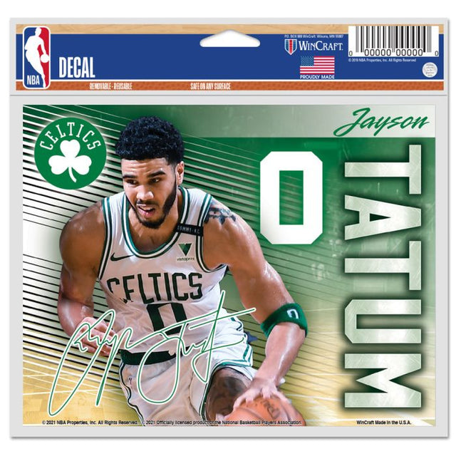 Boston Celtics Multi-Use Decal -Clear Bckrgd 5" x 6" Jayson Tatum