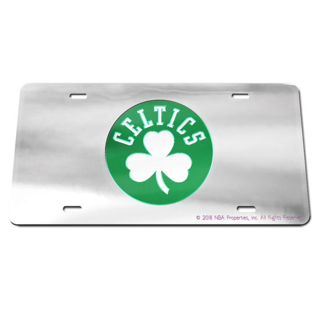 Matrícula especial de acrílico color PLATA de Boston Celtics