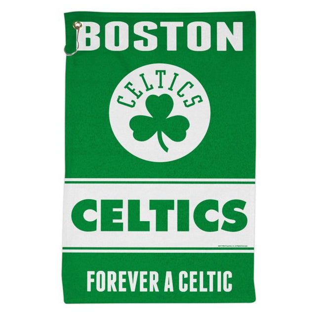 Toalla deportiva de 16 x 25 pulgadas con el lema de los Boston Celtics