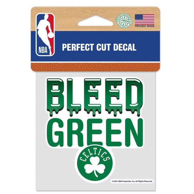 Boston Celtics SLOGAN Perfect Cut Color Decal 4" x 4"