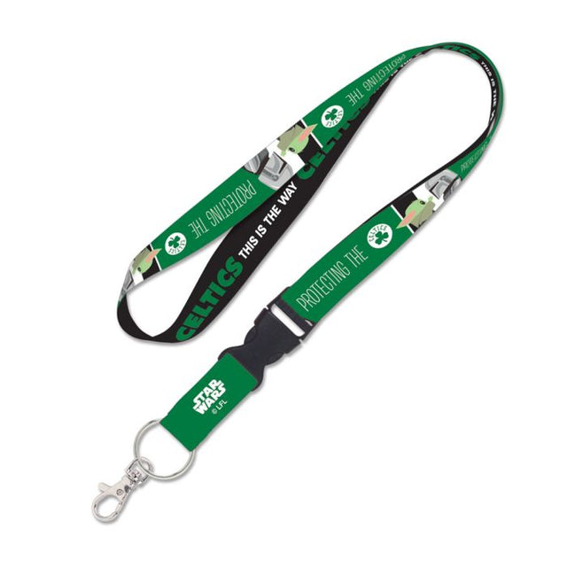 Boston Celtics / Star Wars Mandalorian Lanyard w/detachable buckle 1"