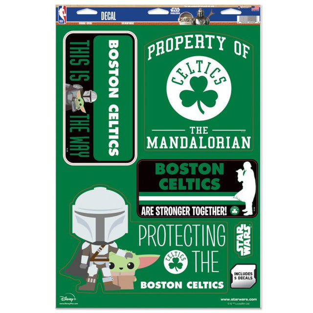 Boston Celtics / Star Wars mandalorian Multi-Use Decal 11" x 17"