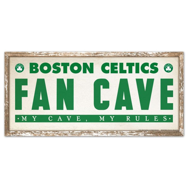 Boston Celtics Wood Sign 8" x 17"