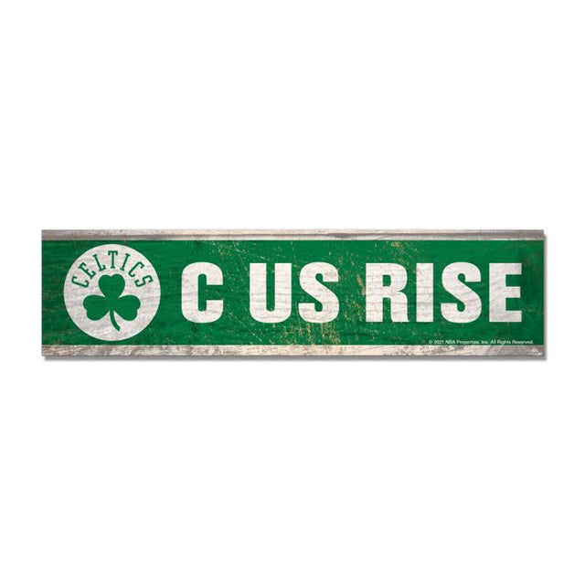 Boston Celtics Wooden Magnet 1.5" X 6"