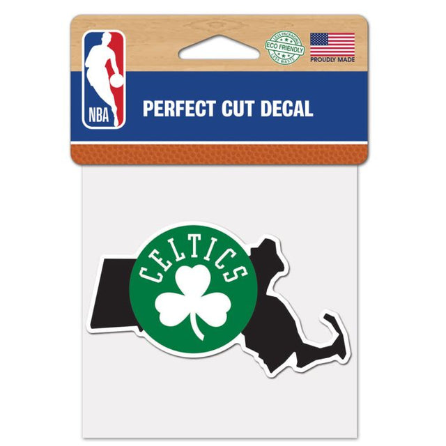 Boston Celtics state Perfect Cut Color Decal 4" x 4"