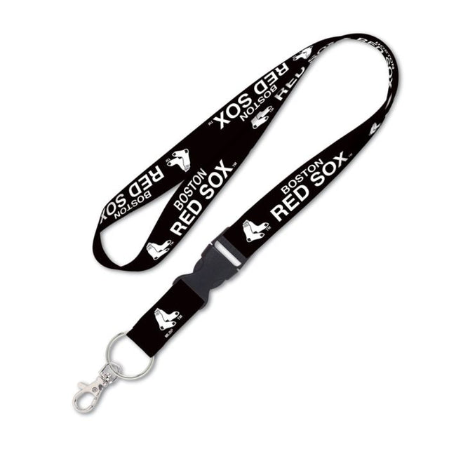 Boston Red Sox BLACKOUT Lanyard w/detachable buckle 1"