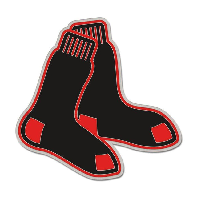 Tarjeta de joyería con pin esmaltado de colección de color negro y naranja de los Boston Red Sox