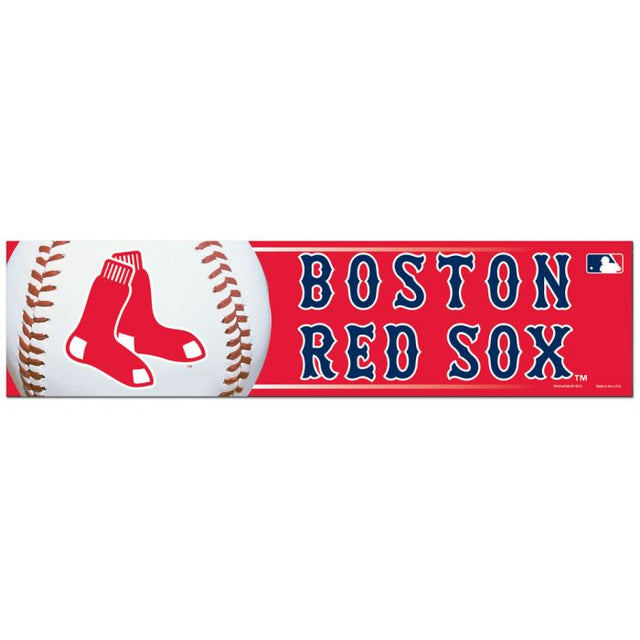 Tira de parachoques de los Boston Red Sox de 3" x 12"