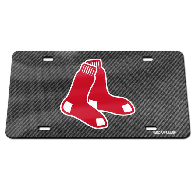 Boston Red Sox CARBON Specialty Acrylic License Plate