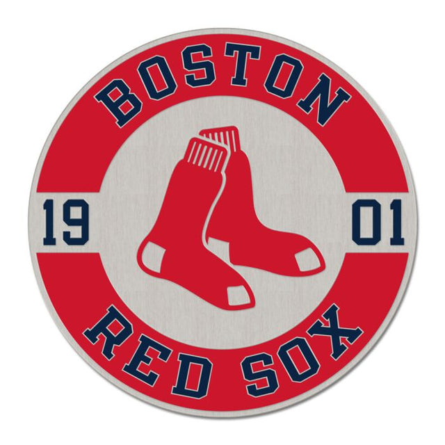 Tarjeta de joyería con pin esmaltado de colección de los Boston Red Sox con forma de círculo establecido