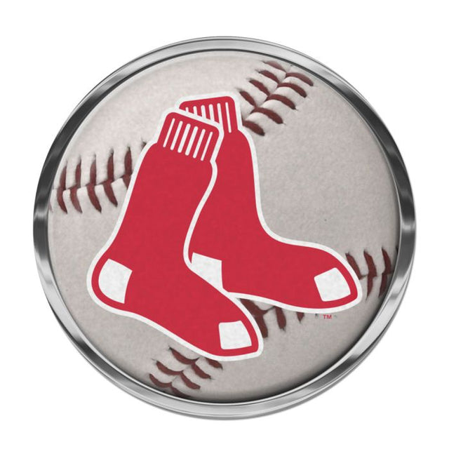 Emblema de metal cromado abovedado de los Boston Red Sox