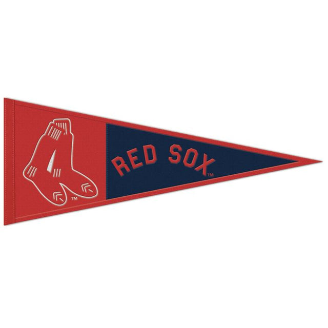 Banderín de lana de los Boston Red Sox y Cooperstown de 13" x 32"