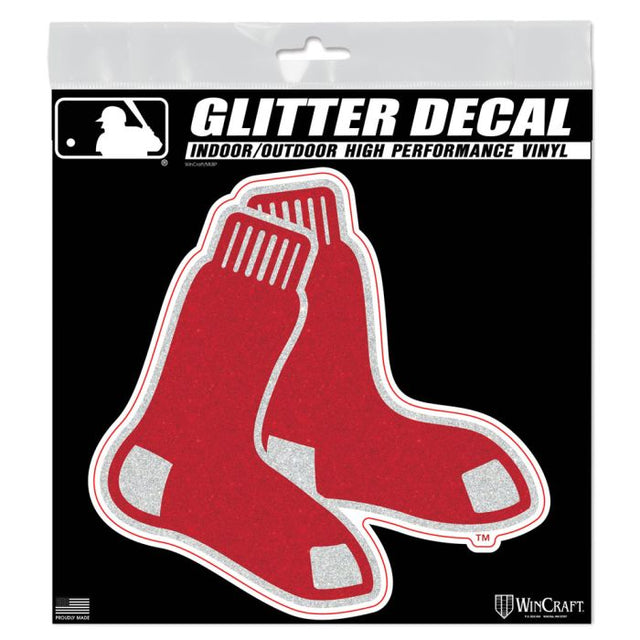 Boston Red Sox Decal Glitter 6" x 6"