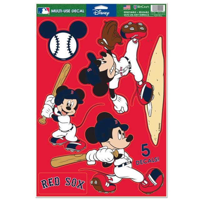 Calcomanía multiusos de Mickey de los Boston Red Sox y Disney, 11" x 17"