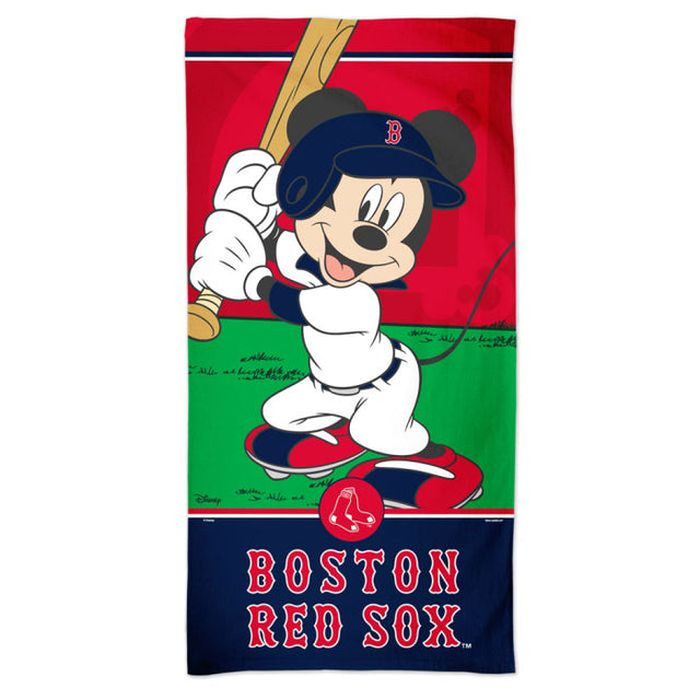 Toalla de playa Spectra de Mickey de los Boston Red Sox y Disney, 30" x 60"