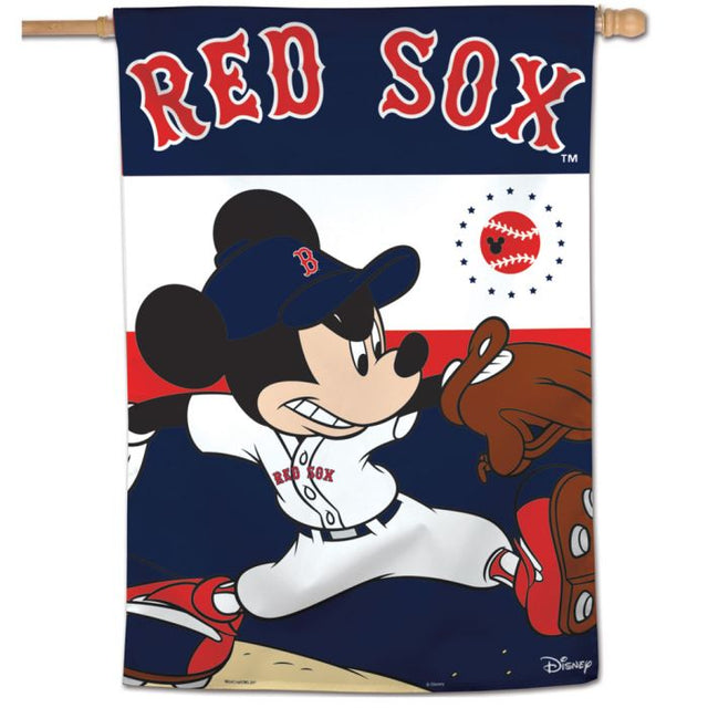 Bandera vertical de los Boston Red Sox y Disney de 71 x 101 cm