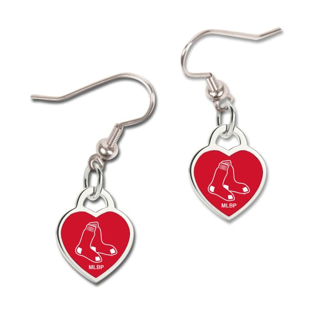 Boston Red Sox Earrings w/3D Heart