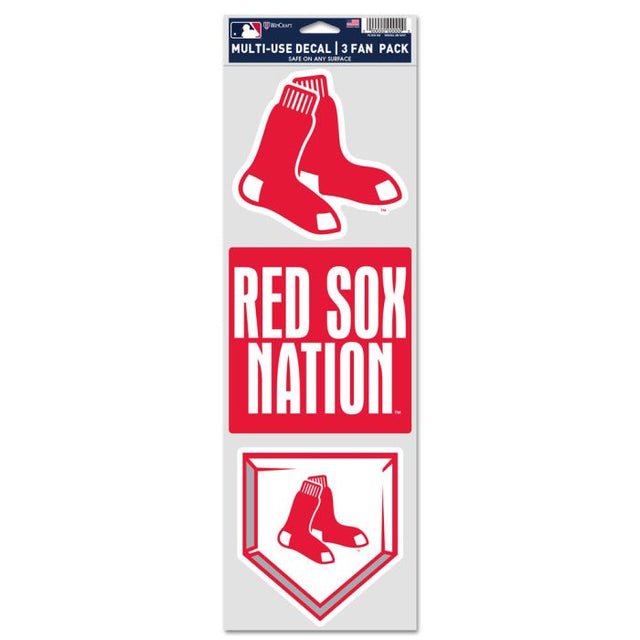 Calcomanías para fanáticos de los Boston Red Sox de 3,75" x 12"