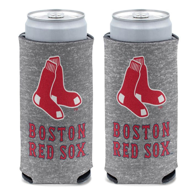 Enfriador de latas delgado de 12 oz color gris de los Boston Red Sox