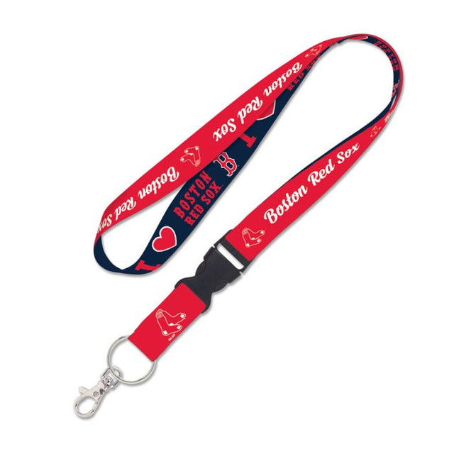 Boston Red Sox Heart Lanyard w/detachable buckle 1"