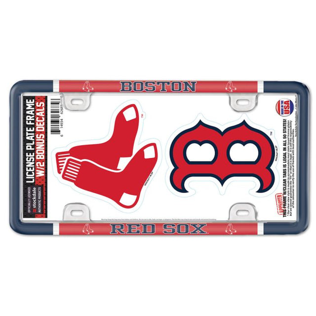 Boston Red Sox License Plate Thin Frame - Plastic w/Decal