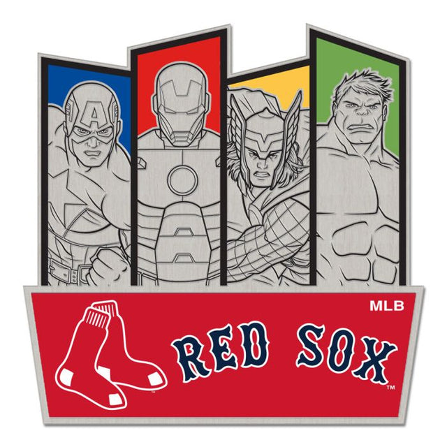 Tarjeta de joyería con pin de colección de los Boston Red Sox/Marvel (c) 2021