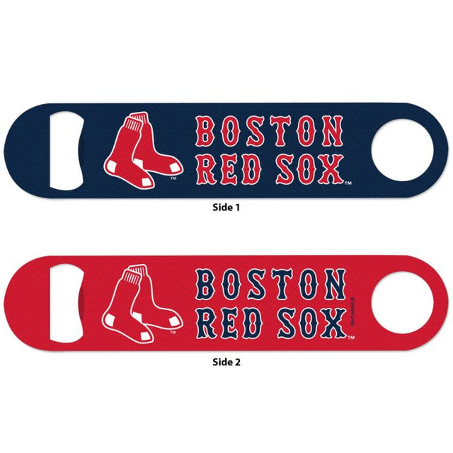 Abridor de botellas de metal de los Boston Red Sox de 2 lados