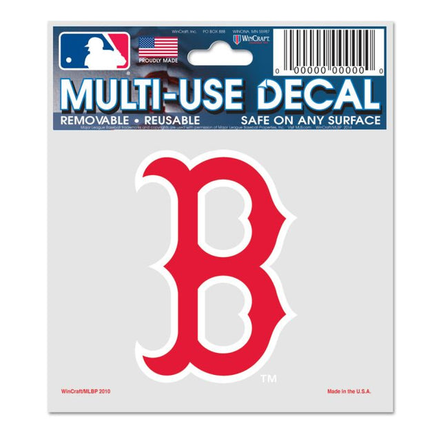 Calcomanía multiusos de los Boston Red Sox de 3" x 4"