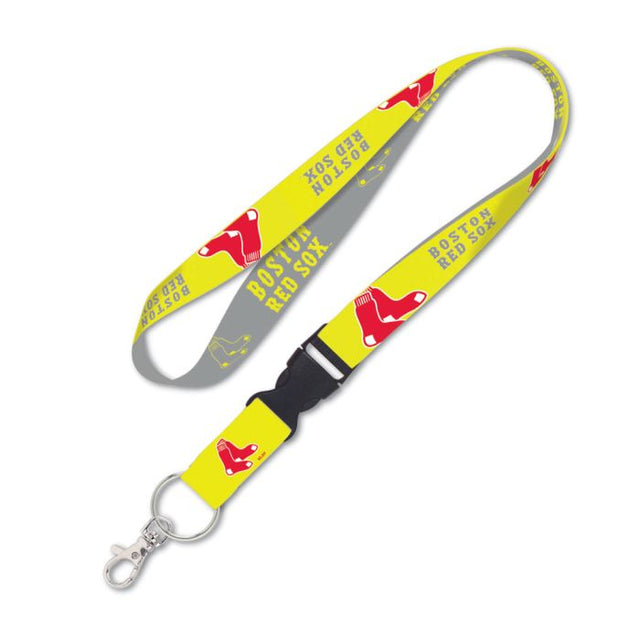 Boston Red Sox NEON Lanyard w/detachable buckle 1"