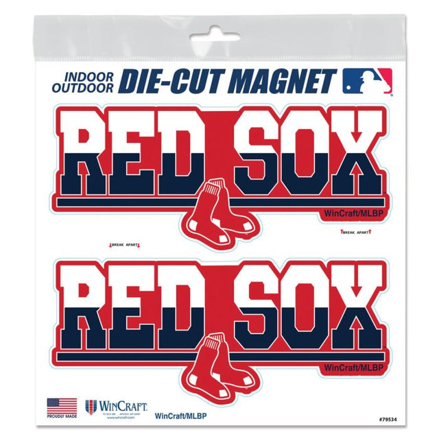 Imanes para exteriores de los Boston Red Sox de 6" x 6"