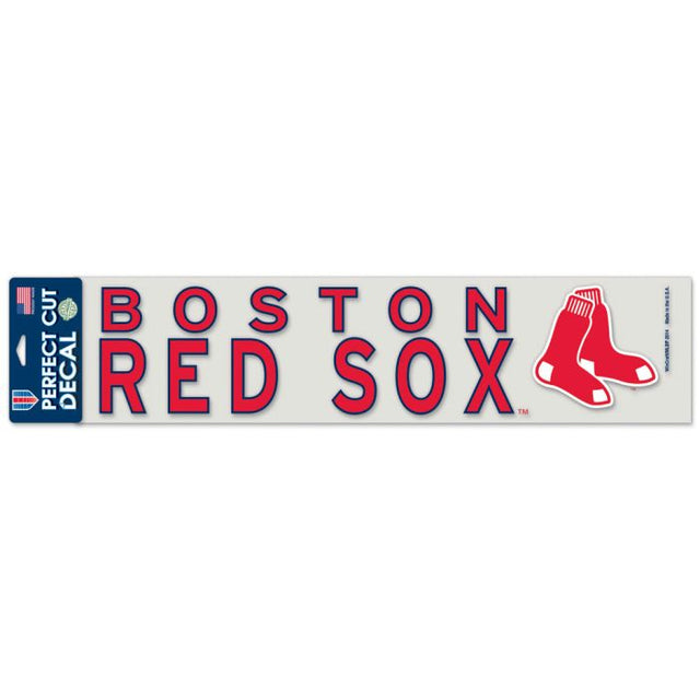 Calcomanías de corte perfecto de los Boston Red Sox de 4" x 17"