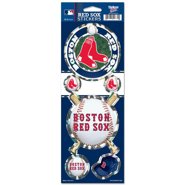 Calcomanía prismática de los Boston Red Sox de 4" x 11"