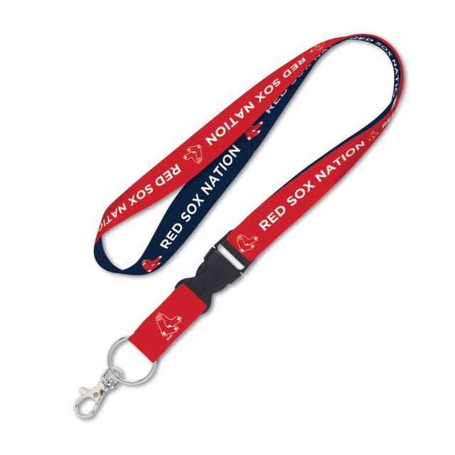 Boston Red Sox SLOGAN Lanyard w/detachable buckle 1"