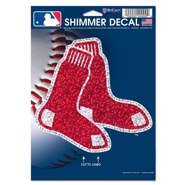 Boston Red Sox Shimmer Decals 5" x 7"